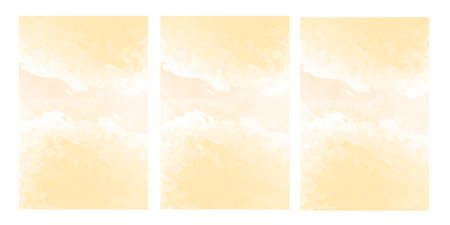 Set of abstract yellow watercolor background. Texture paper. Vector illustration.の写真素材