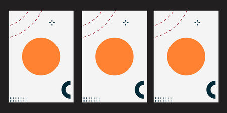 Set of geometric backgrounds with space for text. Vector Illustration.の写真素材