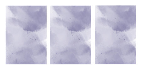 Watercolor set of abstract hand painted background. Texture paper. Vector illustration.の写真素材
