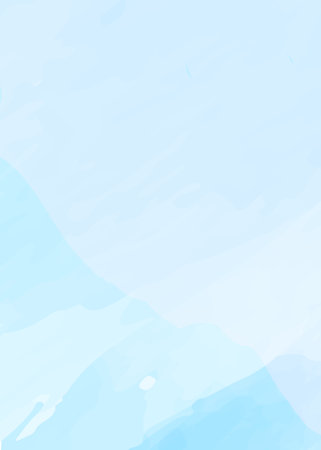 Blue watercolor background. Hand drawn watercolor texture. Vector illustration.の写真素材