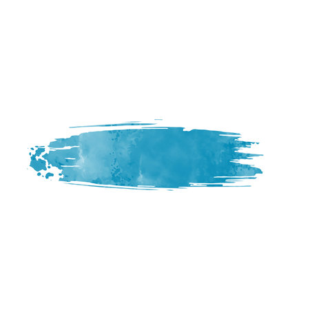 Blue watercolor brush stroke. Vector illustration. Grunge background.のイラスト素材