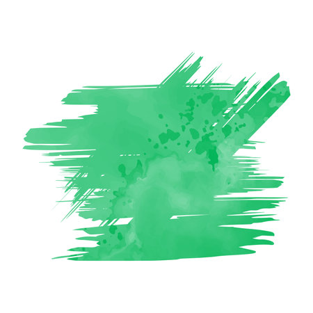 Abstract green watercolor brush strokes painted background. Texture paper. Vector illustration.のイラスト素材