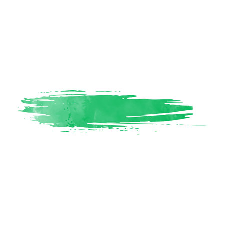 Green watercolor brush strokes painted background. Texture paper. Vector illustration.のイラスト素材