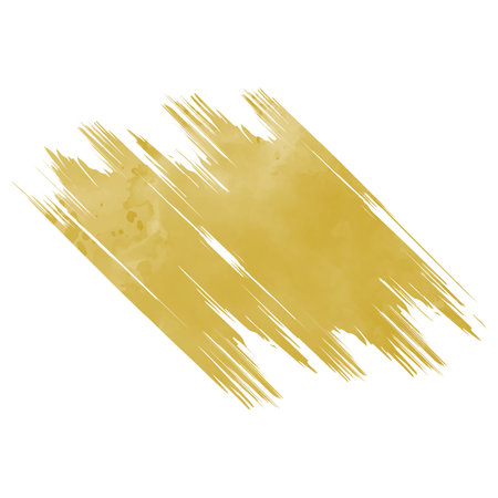 Abstract yellow watercolor brush strokes painted background. Texture paper. Vector illustration.のイラスト素材