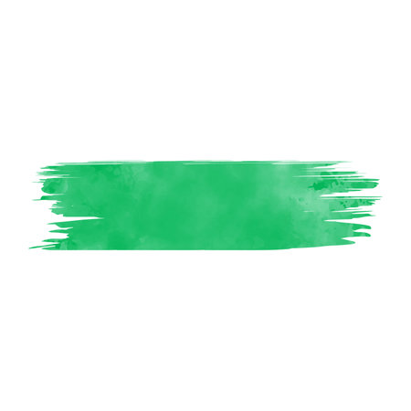 Abstract green watercolor brush stroke on white background. Texture paper. Vector illustration.のイラスト素材