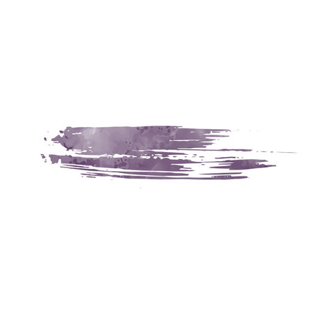 Purple watercolor brush stroke. Vector illustration. Grunge texture.のイラスト素材
