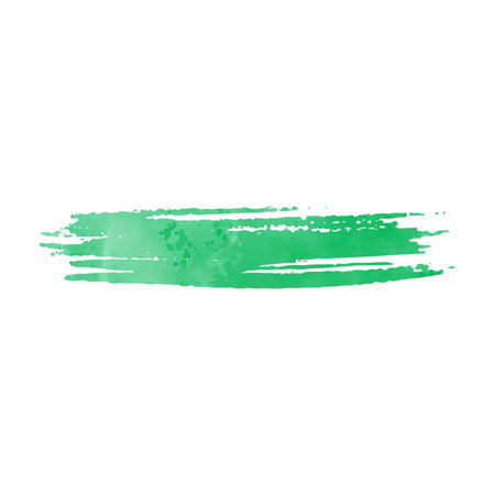 Abstract green watercolor brush stroke on white background. Vector illustration.のイラスト素材