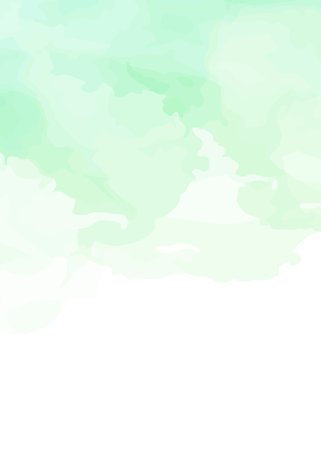Green watercolor background. Vector illustration. Grunge texture.の写真素材