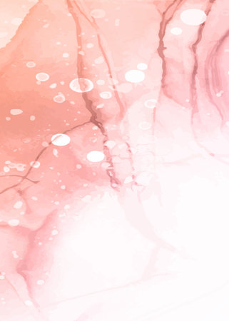 Watercolor abstract background in pink and white colors. Hand drawn illustrationのイラスト素材