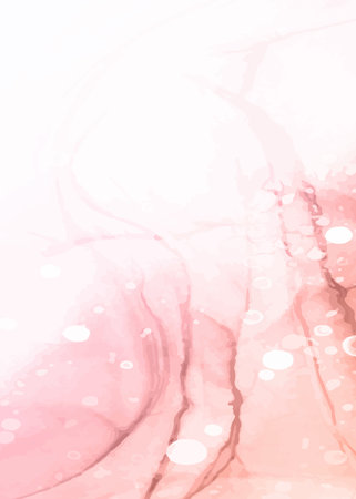 Abstract watercolor background in pink and beige colors with copy spaceのイラスト素材
