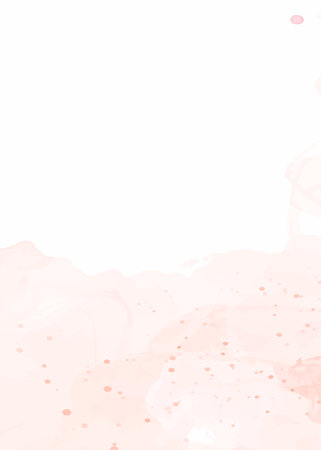 Pink rose petals falling down. Romantic background. Flying petal on white watercolor background. Love, romance concept.のイラスト素材