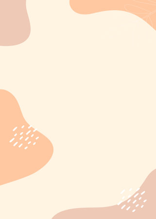 Abstract background with hand drawn organic shapes in pastel colors. Vector illustration.の写真素材