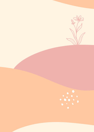 abstract background with flowers and pastel colors. vector illustration.の写真素材
