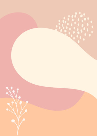 Abstract background with floral elements in pastel colors. Vector illustration.の写真素材