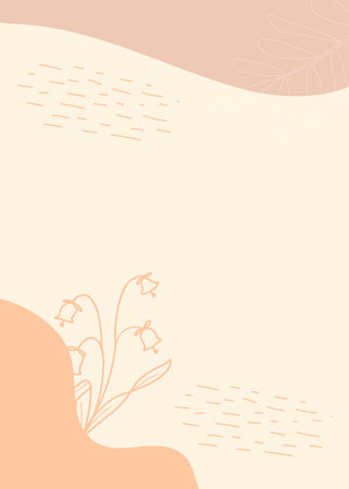 Floral background with hand drawn doodle flowers. Vector illustration.の写真素材