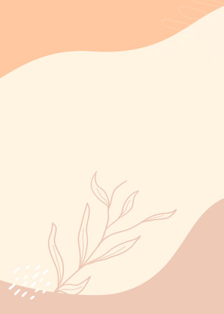 Abstract background with hand drawn doodle leaves. Vector illustration.の写真素材