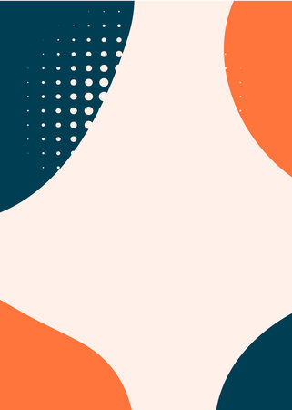 Abstract geometric background with halftone dots. Vector illustration in minimal styleの写真素材