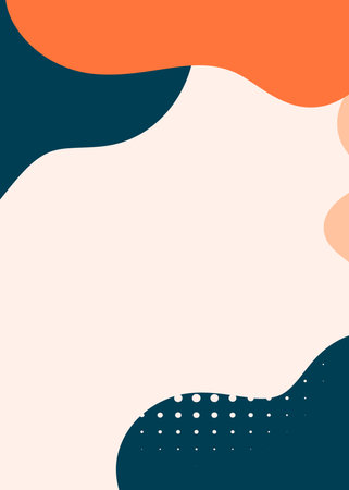 Abstract vector background in trendy minimal style. Composition with geometric shapes.の写真素材