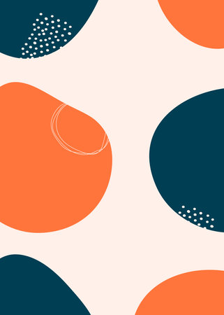 Abstract seamless pattern with dots, circles and lines. Vector background.の写真素材