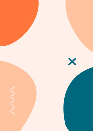 Abstract background with geometric shapes in pastel colors. Vector illustration.の写真素材