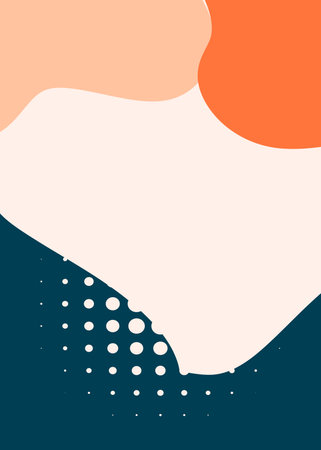 Abstract background with halftone dots and spots. Vector illustration.の写真素材