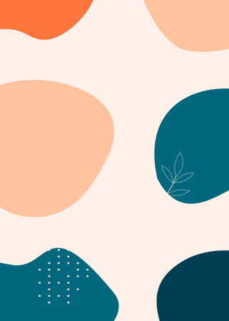 Abstract background with organic shapes. Vector illustration for web design or print.の写真素材