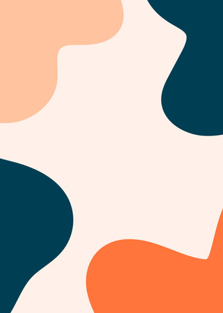 Abstract background with hand drawn shapes. Vector illustration in trendy flat style.の写真素材
