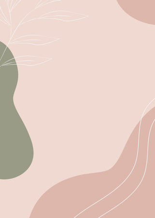Abstract background with hand-drawn organic shapes. Vector illustration for your design.の写真素材