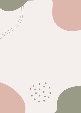 Abstract vector background with hand drawn shapes. Pastel colors. Vector illustration.の写真素材