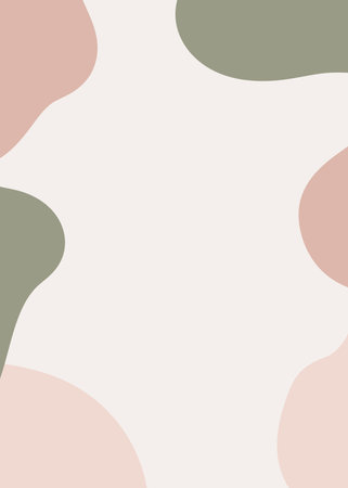 Abstract background with organic shapes in pastel colors. Vector illustration.の写真素材