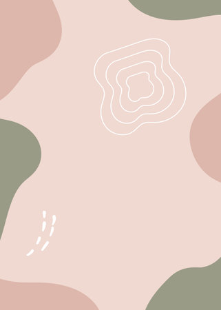 Seamless pattern with abstract shapes in pastel colors. Vector illustration.の写真素材