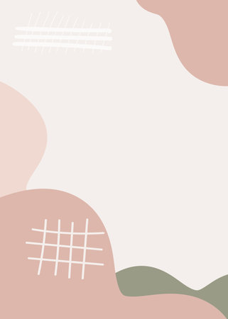 Abstract background with geometric shapes in pastel colors. Vector illustration.の写真素材