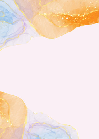 Abstract hand painted watercolor background. Vector illustration for your design.の写真素材