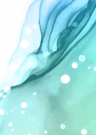 Abstract watercolor background. Vector illustration. Blue and white colors.の写真素材