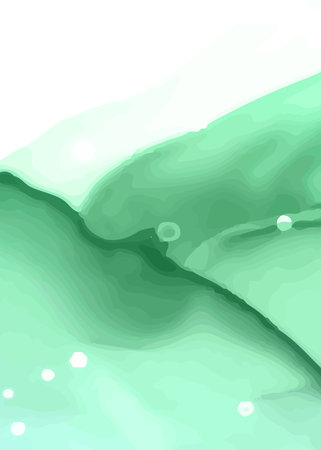 Abstract watercolor background. Vector illustration. Green and blue colors.の写真素材