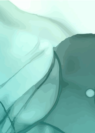 Vector Illustration of digital watercolor background with blue and green colorsの写真素材