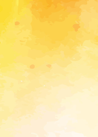 Abstract watercolor background. Vector illustration. Orange and yellow colors.の写真素材
