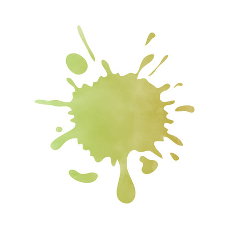 Abstract green watercolor splash on a white background. Vector illustration.の写真素材