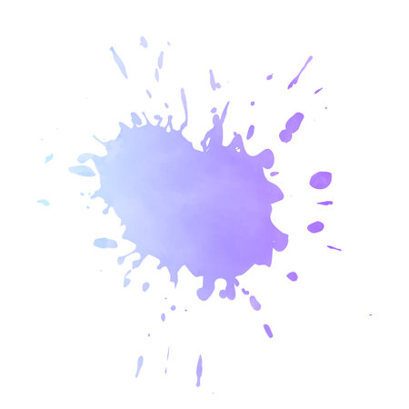 Watercolor splashes and blots on white background. Vector illustration.の写真素材
