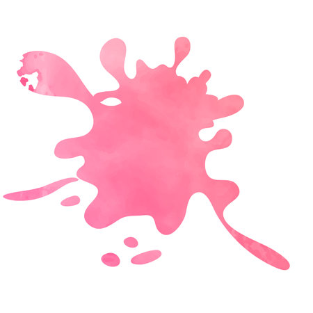 Abstract pink watercolor splashes on white background. Vector illustration.の写真素材