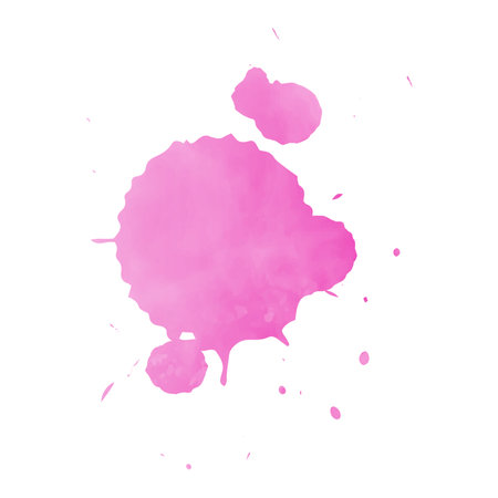 Abstract pink watercolor splash on white background. Texture paper. Vector illustration.の写真素材