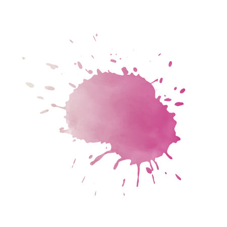 Abstract pink watercolor stain on white background. Grunge vector illustration.の写真素材