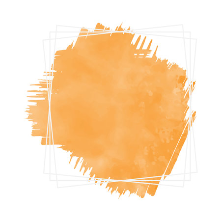 Abstract orange watercolor brush strokes painted background. Texture paper. Vector illustration.の写真素材