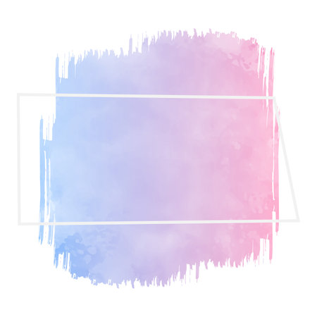 Abstract watercolor background with frame for your text. Vector illustration.の写真素材