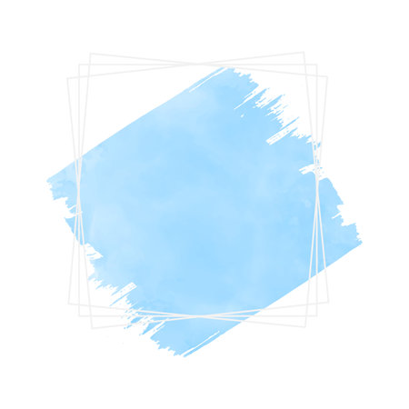 Abstract blue watercolor brush stroke on white background. Texture paper. Vector illustration.の写真素材