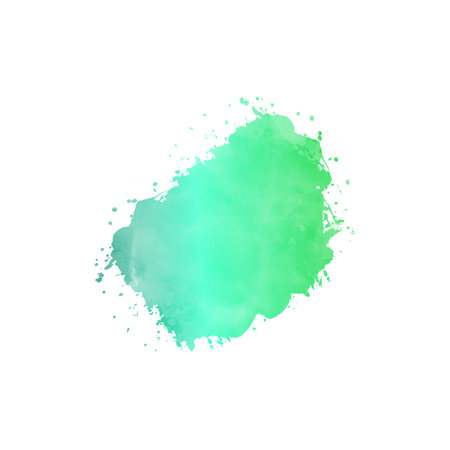 Abstract green watercolor brush strokes painted background. Texture paper. Vector illustration.の写真素材