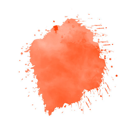 Abstract red watercolor splash on white background. Texture paper. Vector illustration.の写真素材