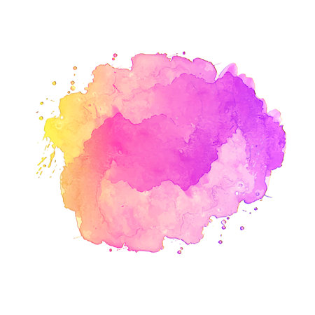 Abstract colorful watercolor on white background. Texture paper. Vector illustration.の写真素材