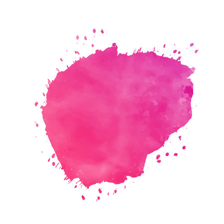 Abstract pink watercolor splash on white background. Texture paper. Vector illustration.の写真素材