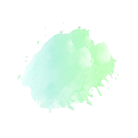Abstract green watercolor brush strokes painted background. Texture paper. Vector illustration.の写真素材